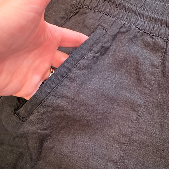 Athleta Black Retreat Linen Wide Leg Pants - Picture 5 of 10
